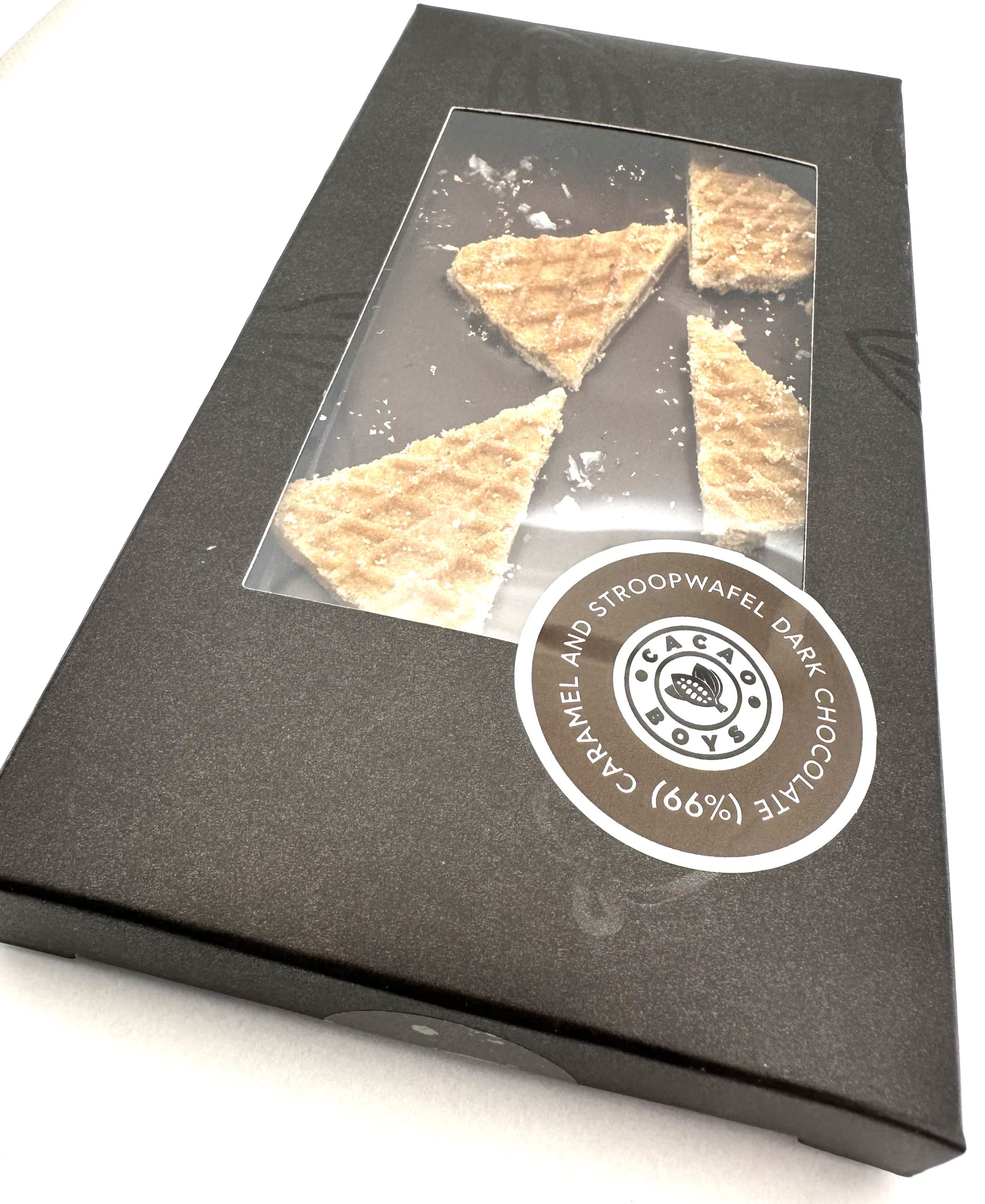 Chocolate Bar 100g - Stroopwafel Caramel Bar with Sea Salt (Dark Chocolate)