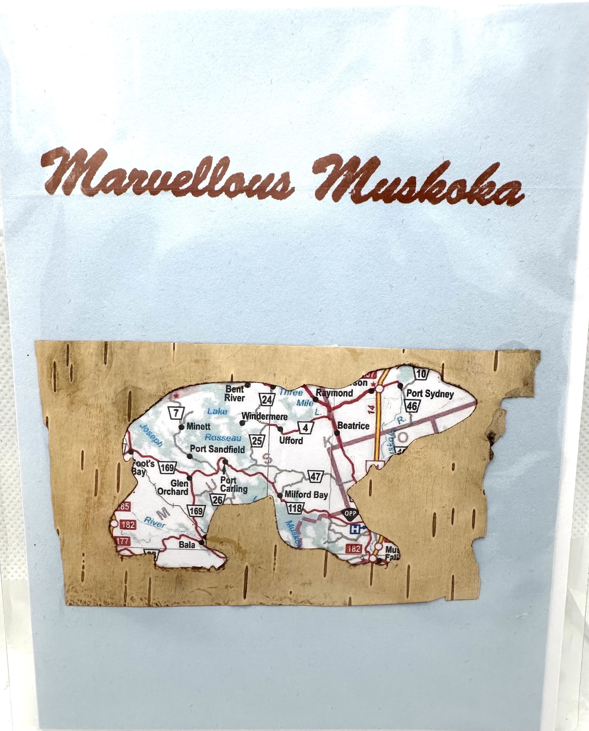 Greeting Cards by Creative Muskoka Cards - Birchbark Bear Cutout
