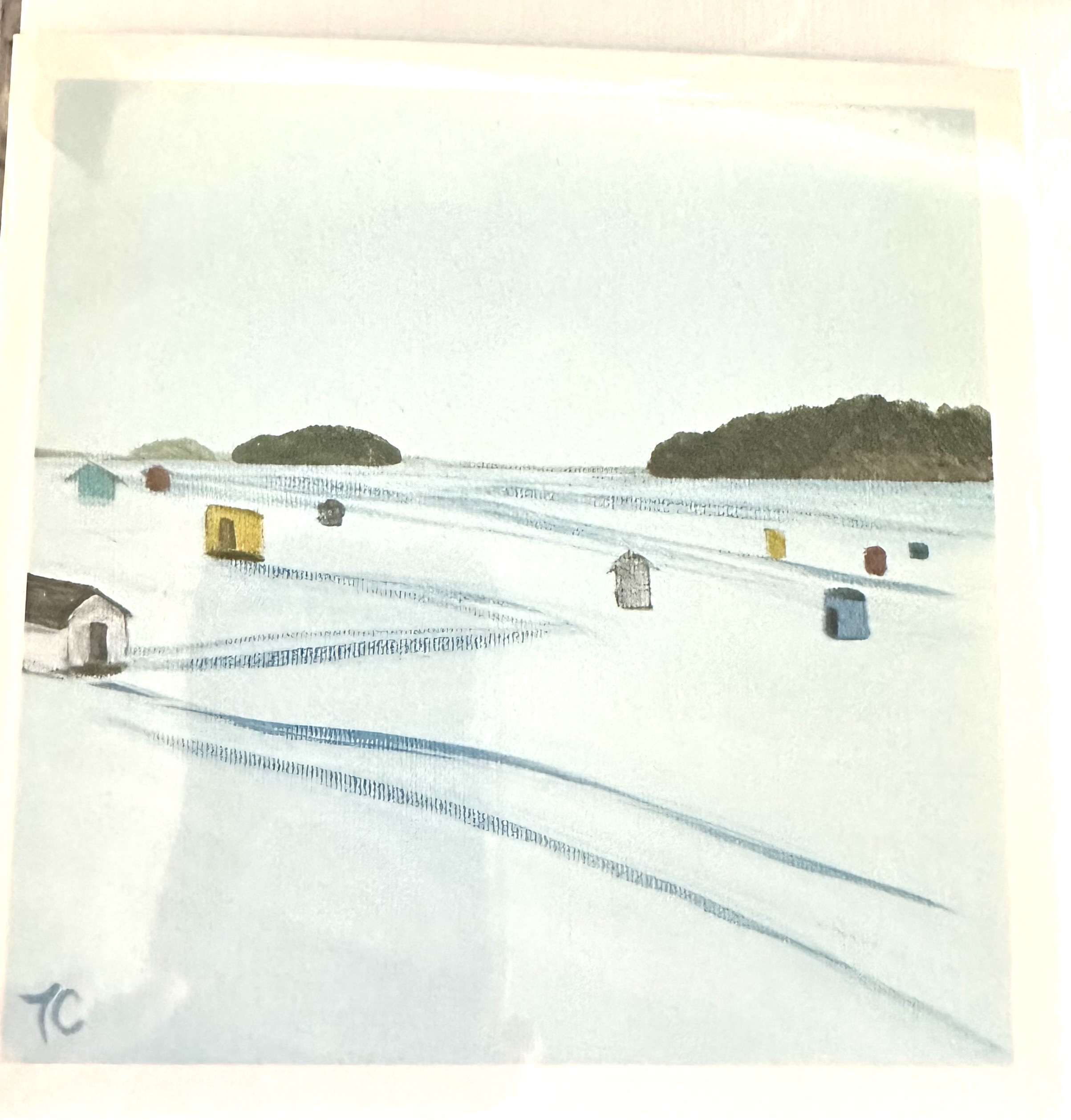 Greeting Cards by Tammy Coo - Ice Huts: A Winter Village