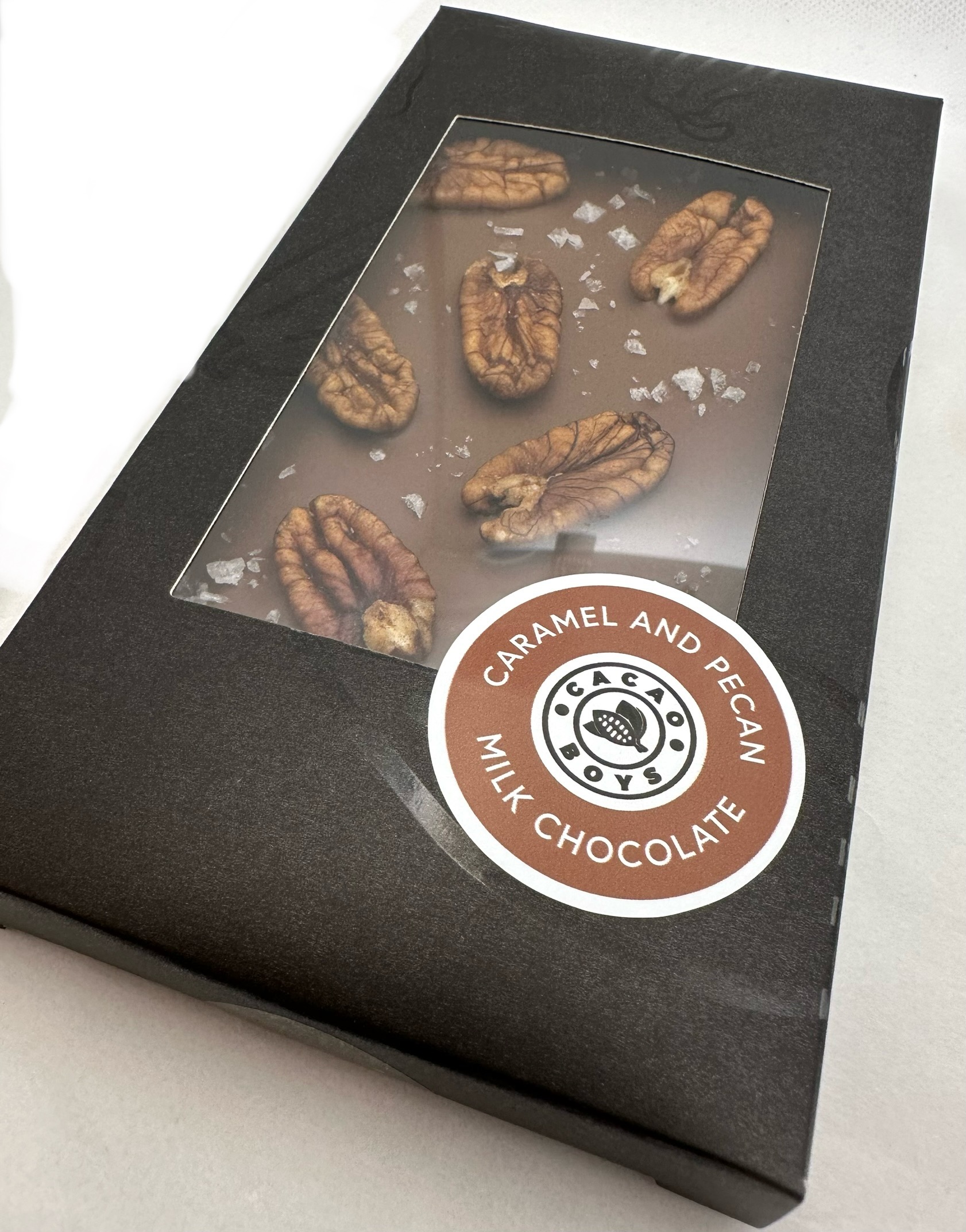 Chocolate Bar 100g - Caramel and Pecan with Sea Salt (Milk Chocolate)