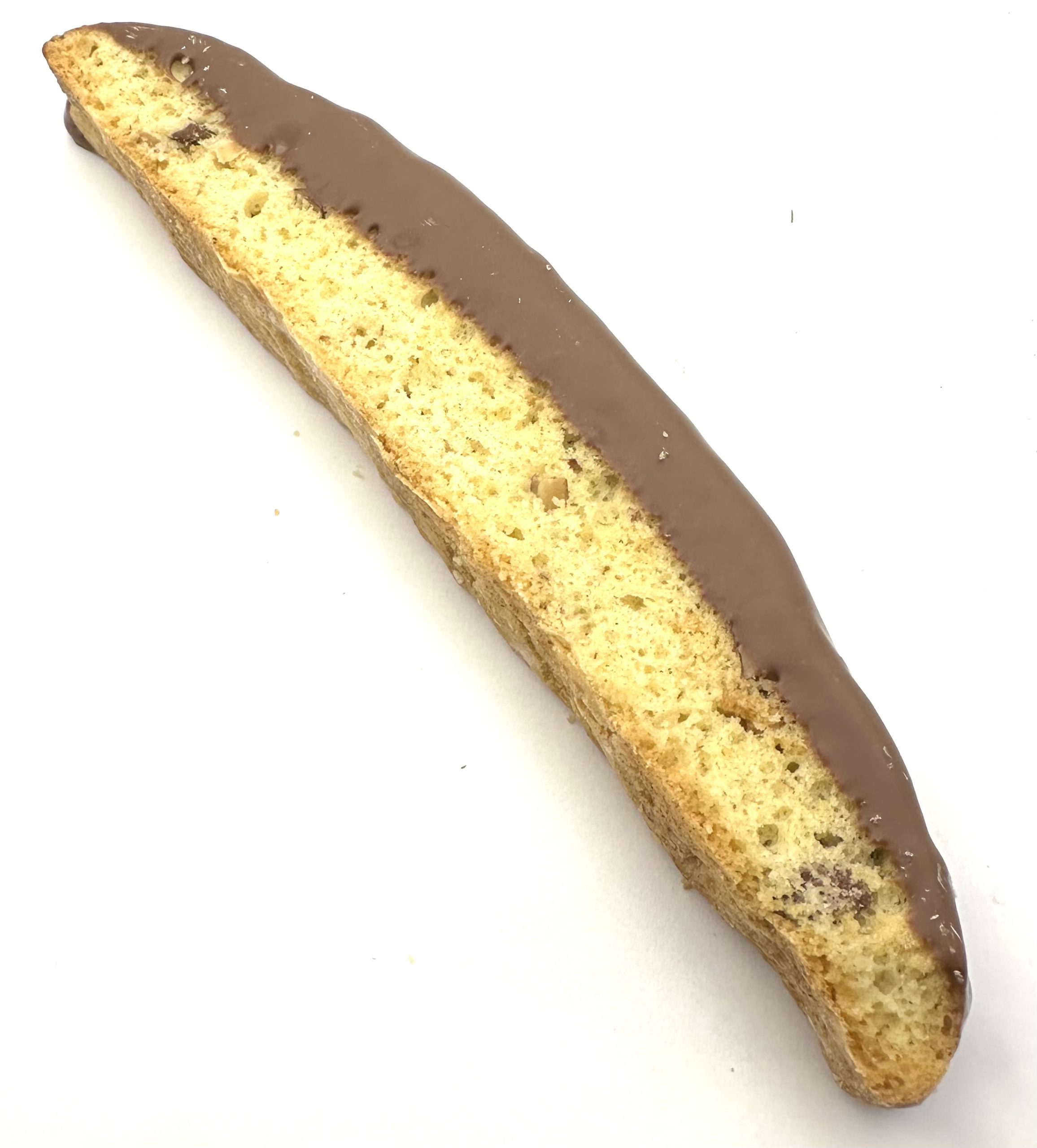 Roasted Almond Biscotti Dipped in Milk Chocolate
