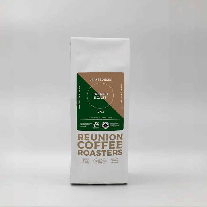 Reunion Coffee Beans - French Roast (Dark Roast) 12oz bag