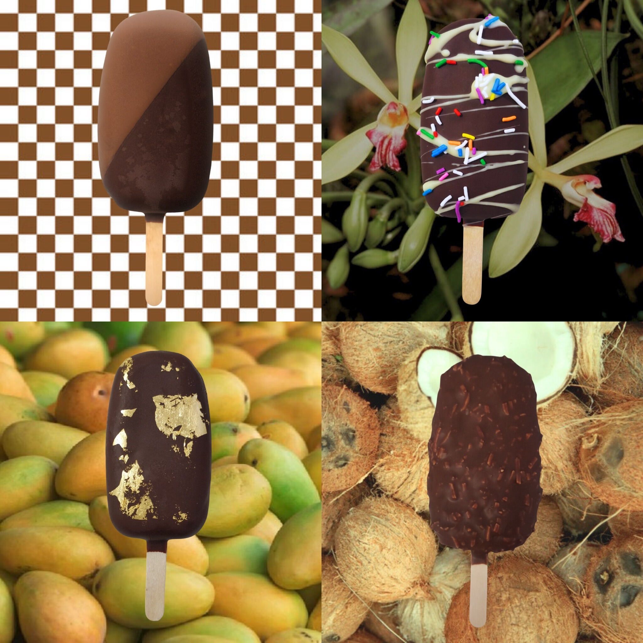 Screamy's ice cream dipped in Belgian chocolate