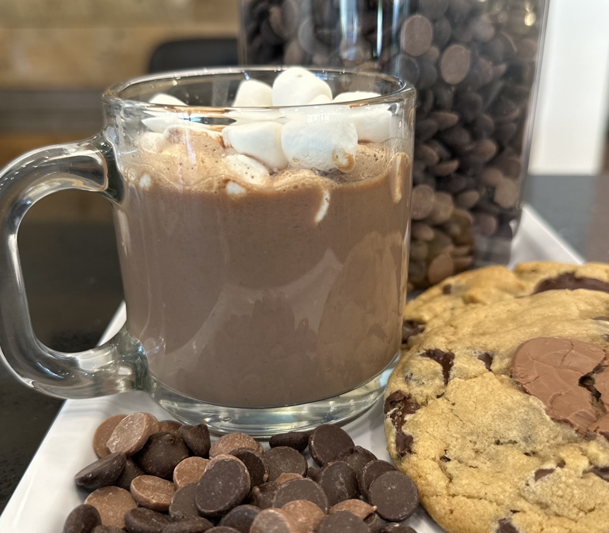 A Belgian hot chocolate at the Cacao Boys in-store café